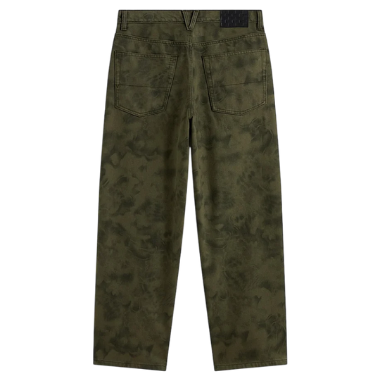 VANS Check-5 Baggy Printed Denim Pants Mossy Olive/Obsidian Fern