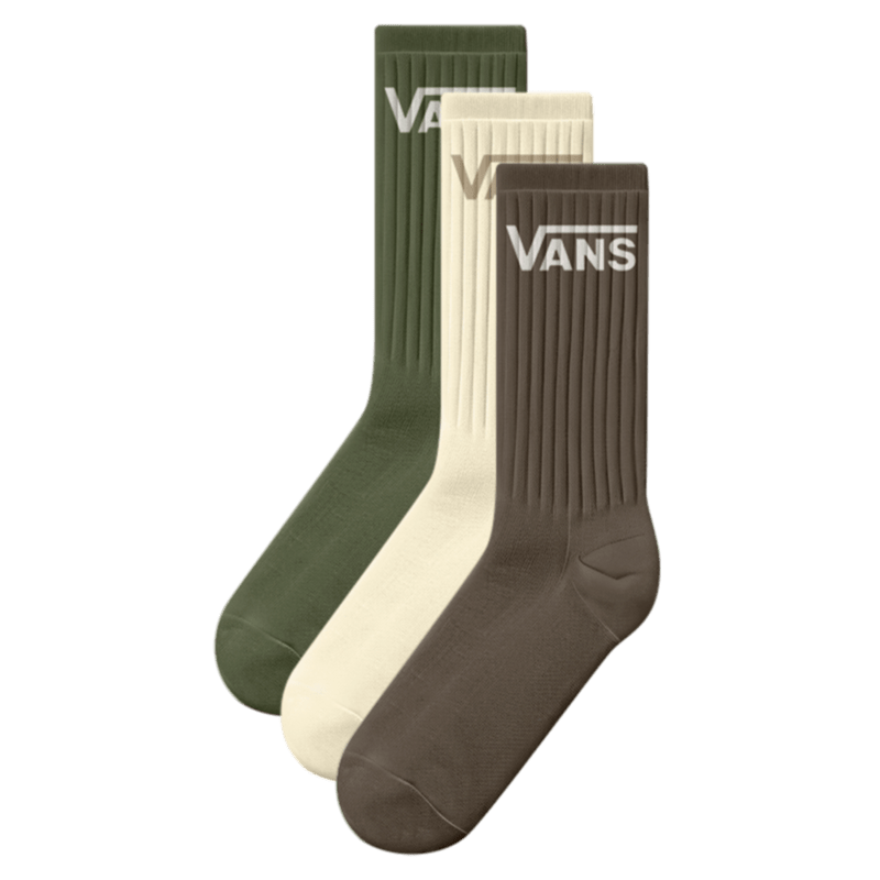 VANS Classic Crew Socks (3 Pack) Green Balsam