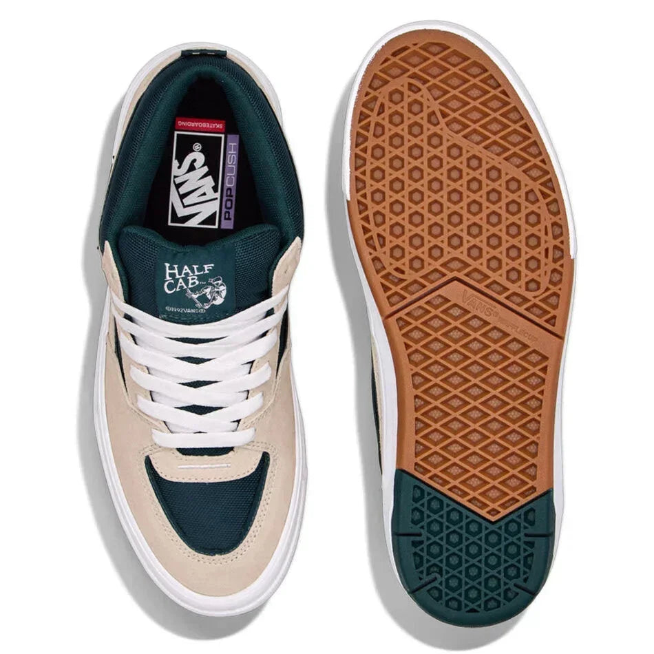 VANS Skate Half Cab Wafflecup Shoes Oatmeal/Deep Teal