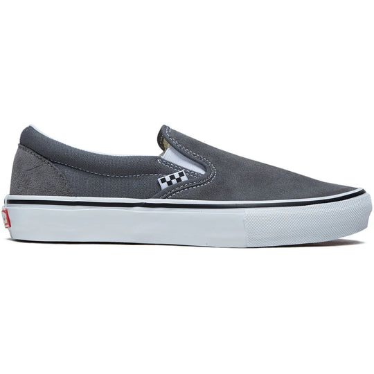 VANS Skate Slip-On Pewter/White Shoes