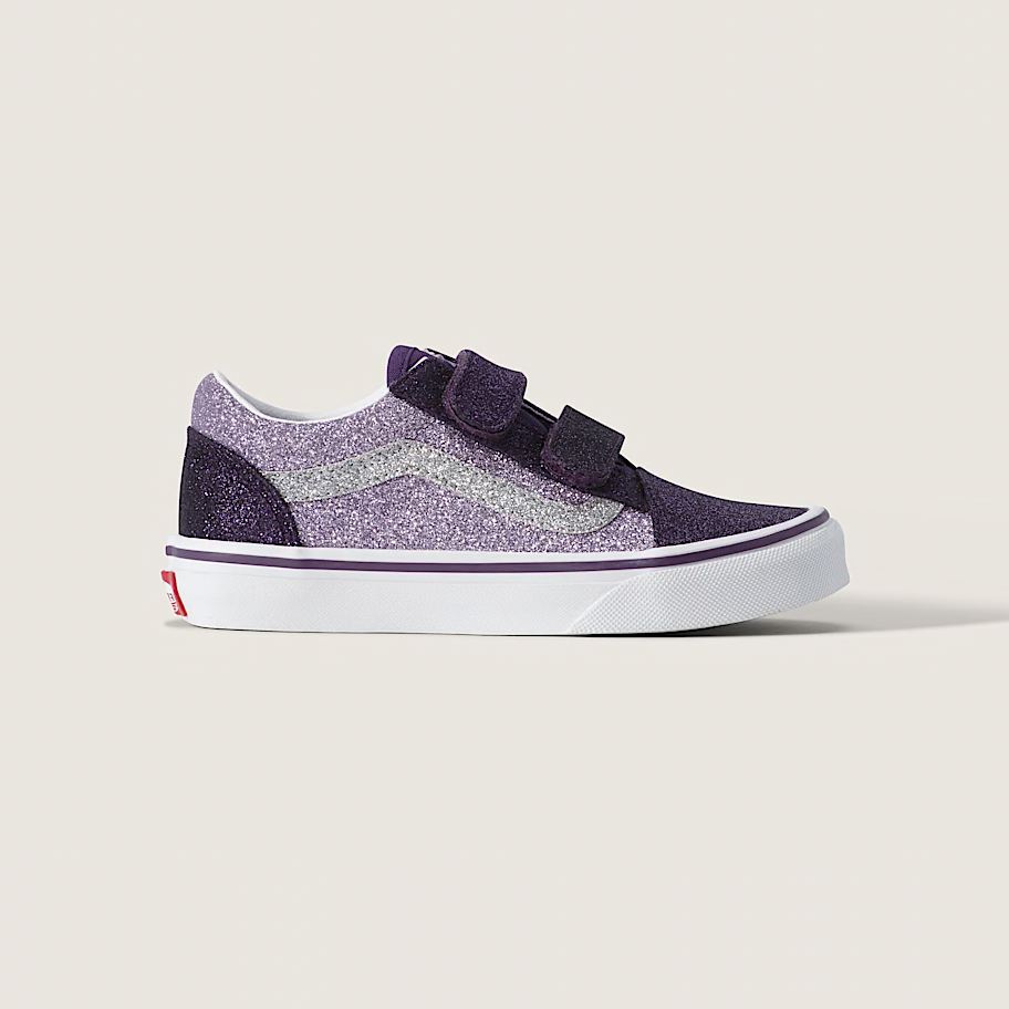 VANS Youth Old Skool V Glitter Purple Shoes